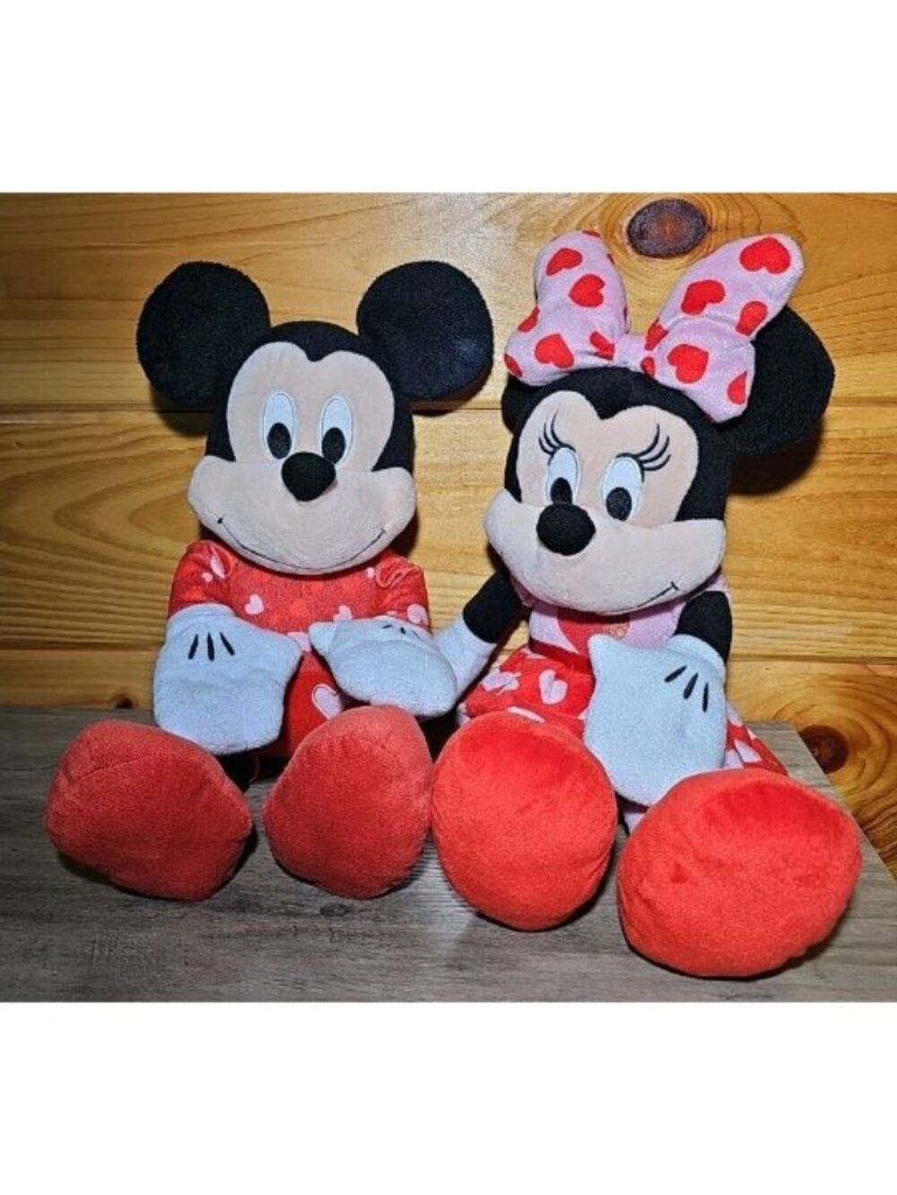 Disney Mickey And Minnie Mouse Plush Valentines Plush 17 Inches Read